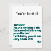 Brief aan kanker kaart (Voorkant)