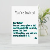 Brief aan kanker kaart (Staand voorkant)