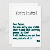 Brief aan kanker kaart (Voorkant / Achterkant)