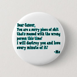 Brief aan kanker ronde button 5,7 cm