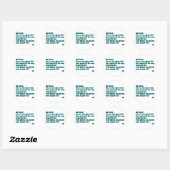 Brief aan kanker ronde sticker (Vel)