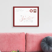 Brief aan kerstfeestdoek voor de kerstfeestdag van canvas afdruk (Insitu (Woonkamer))