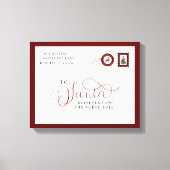 Brief aan kerstfeestdoek voor de kerstfeestdag van canvas afdruk (Voorkant)