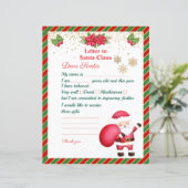 Brief aan Kerstman Kerstwenslijst voor kinderen (Staand voorkant)