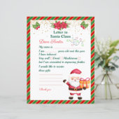 Brief aan Kerstman Kerstwenslijst voor kinderen (Staand voorkant)