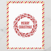 Brief aan Kerstman Kerstwenslijst voor kinderen (Achterkant)