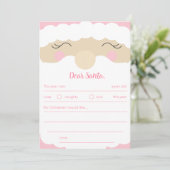 Brief Aan Kerstman Pinkmas Feestdagenkaart (Staand voorkant)