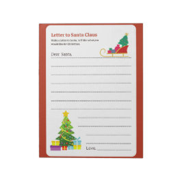 Brief aan Kerstman Vakantie Activiteitenpagina Notitieblok