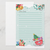 Brief aan Kerstman Vakantie Briefpapier (Voorkant / Achterkant)