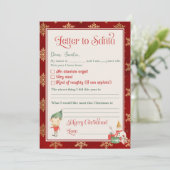 Brief aan Kerstman van jongenssjabloon Kaart (Staand voorkant)