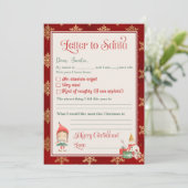 Brief aan Kerstman van meisje sjabloon Kaart (Staand voorkant)