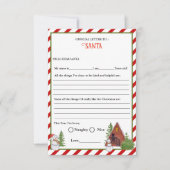 Brief aan Kerstman voor kinderen Kerstmis spelkaar Kaart (Voorkant)