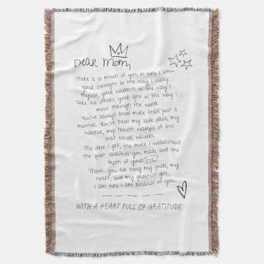 Brief aan mama deken (Voorkant Verticaal)