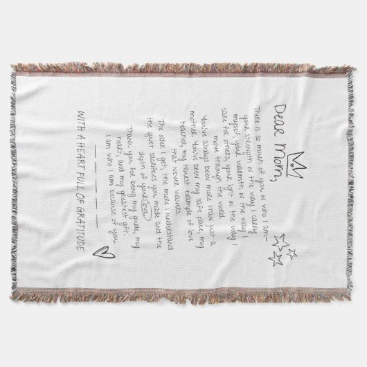 Brief aan mama deken (Voorkant)