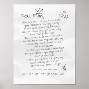 Brief aan mama poster