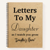 Brief aan mijn dochter notitieboek (Voorkant)