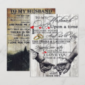 Brief aan mijn echtgenoot, cadeau met liefdescitat kaart (Voorkant / Achterkant)