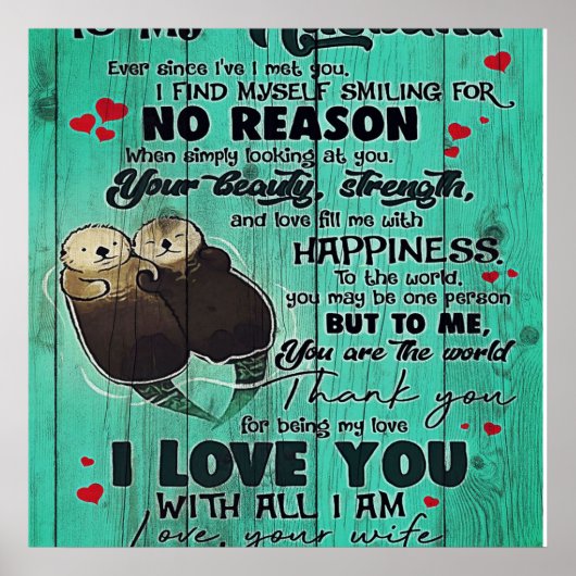 Brief aan mijn echtgenoot, Cute Family Decor Poster (Voorkant)