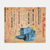 Brief aan mijn echtgenoot/echtgenote van Valentijn Fleece Deken (Voorkant (Horizontaal))