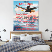 Brief aan mijn kleinzoon Gift, Love Baby Boy Gift Canvas Afdruk (Insitu (Slaapkamer))