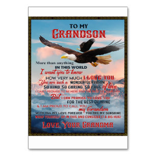 Brief aan mijn kleinzoon Gift, Love Baby Boy Gift  Kaart