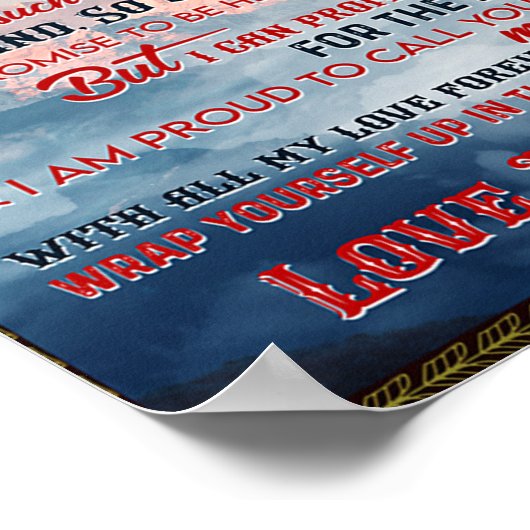 Brief aan mijn kleinzoon Gift, Love Baby Boy Gift Poster (Hoek)