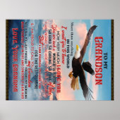 Brief aan mijn kleinzoon Gift, Love Baby Boy Gift  Poster (Voorkant)