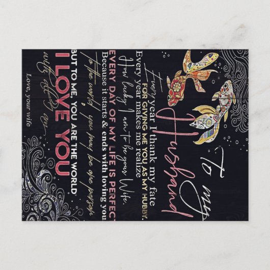 Brief aan mijn man | Beste Vaderdag cadeau | Aankondigingskaart (Voorkant)