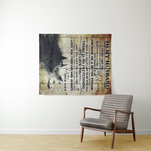 Brief aan mijn man | Beste Vaderdag cadeau | Wandkleed (In Situ (horizontaal))