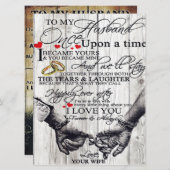 Brief aan mijn man, cadeau met liefdescitaten menu (Voorkant / Achterkant)