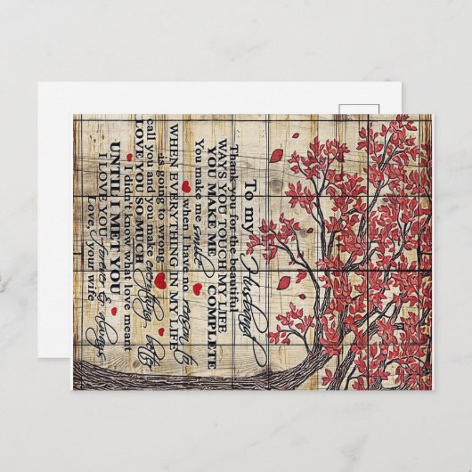 Brief Aan Mijn Man, Cadeau Nieuwe Woning Aankondigingskaart (Voorkant / Achterkant)