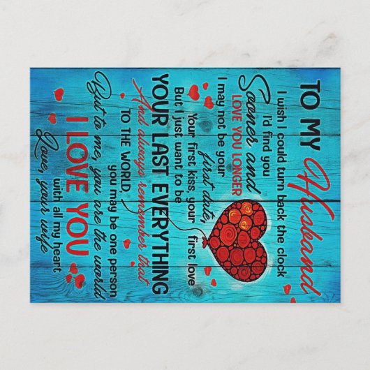 Brief aan mijn man | Geniet van mijn kastje Briefkaart (Voorkant)