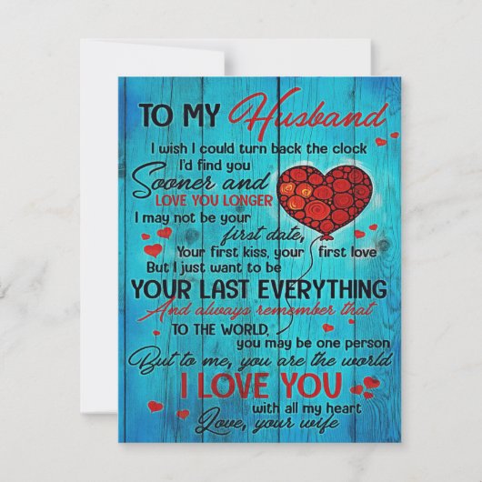 Brief aan mijn man | Geniet van mijn kastje Kaart (Voorkant)