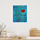 Brief aan mijn man | Geniet van mijn kastje Poster (Keuken)