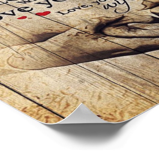 Brief aan mijn man | Geniet van mijn kastje Poster (Hoek)