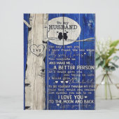 Brief aan mijn man | Husband Gift Menu (Staand voorkant)