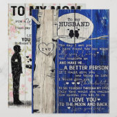 Brief aan mijn man | Husband Gift Menu (Voorkant / Achterkant)