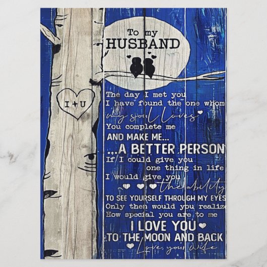 Brief aan mijn man | Husband Gift Menu (Voorkant)
