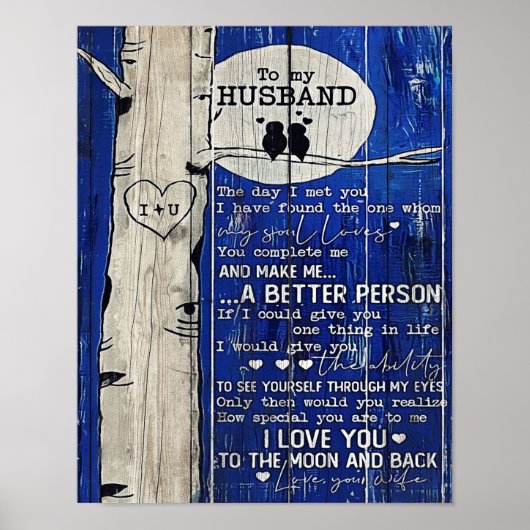 Brief aan mijn man | Husband Gift Poster (Voorkant)
