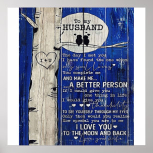 Brief aan mijn man Husband Gift Poster
