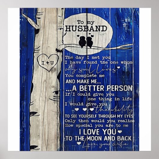 Brief aan mijn man | Husband Gift Poster (Voorkant)