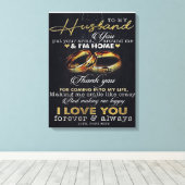 Brief aan mijn man: Love citeert Letter Canvas Afdruk (Insitu (Houten vloer))