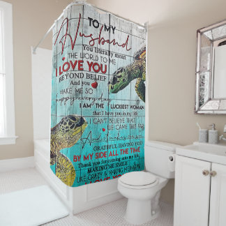 Brief aan mijn man: Love citeert Letter Douchegordijn