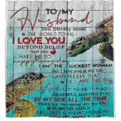 Brief aan mijn man: Love citeert Letter Douchegordijn (Voorkant)