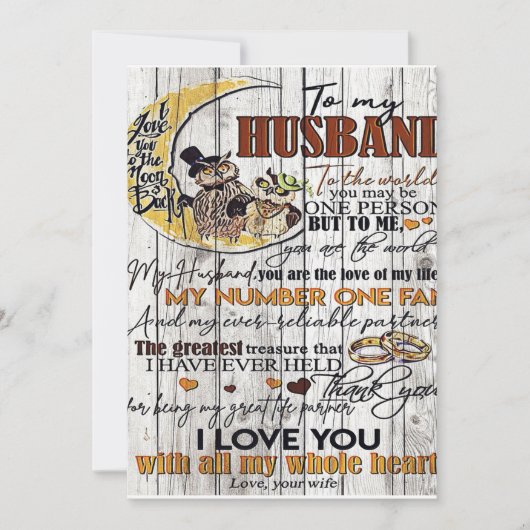 Brief aan mijn man: Love citeert Letter Feestdagenkaart (Voorkant)