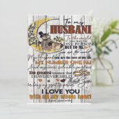 Brief aan mijn man: Love citeert Letter Feestdagenkaart (Staand voorkant)