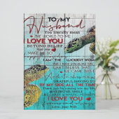 Brief aan mijn man: Love citeert Letter Menu (Staand voorkant)