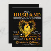 Brief aan mijn man: Love Husband Gift Bedankkaart (Voorkant / Achterkant)