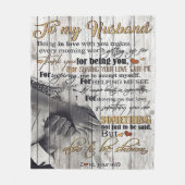 Brief aan mijn man, mooie citaten cadeau fleece deken (Voorkant)