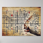 Brief aan mijn man, mooie citaten cadeau poster (Voorkant)